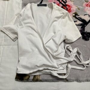 White Brandy Melville Tie Top